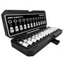 HASKYY Lot de 12 douilles à six pans creux 5-22 mm 1/2" clé à douille hexagonale dans une boîte en plastique pratique