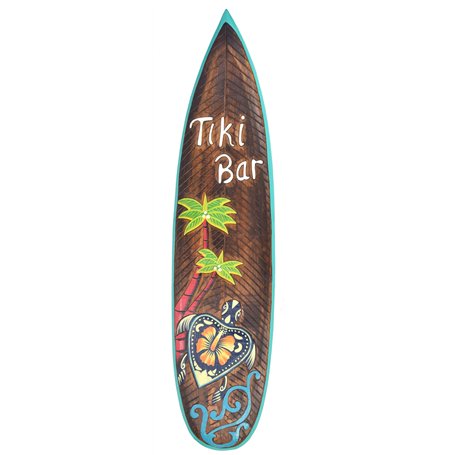 Interlifestyle Planche de surf décorative Tiki - 100 cm - Motif Tiki Bar