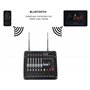 Pronomic Powermake 600 - Table de mixage 6 canaux dj - 2 microphones UHF sans fil - Puissance RMS 760 watt - Processeur multi-ef