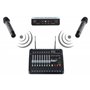 Pronomic Powermake 800 - Table de mixage 8 canaux dj - 2 microphones UHF sans fil - Puissance RMS 760 watt - Processeur multi-ef