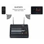 Pronomic Powermake 800 - Table de mixage 8 canaux dj - 2 microphones UHF sans fil - Puissance RMS 760 watt - Processeur multi-ef