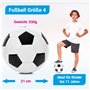 Ballon de football taille 4 (ballon de football pour enfant ou ballon d'entraînement léger pour junior 330 g) Design classique e