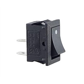 KCD1 Interrupteur à bascule - 250 V 6 A 125 V 10 A CA - KCD1 (6 V 9 V 12 V 24 V 125 V CA/DC) - Noir - Rectangulaire avec point -