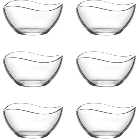 EISIA Lot de 6 saladiers en verre 310 ml