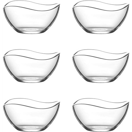 EISIA Lot de 6 saladiers en verre 310 ml