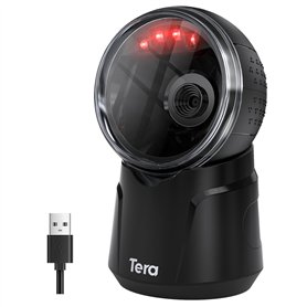 Tera Scanner de Codes-Barres de Bureau omnidirectionnel : 1D 2D QR Mains Libres Lecteur de Codes-Barres Filaire USB Tête de numé