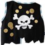 Krause & Sohn Costume de pirate gilet de pirate avec motif tête de mort, chapeau et cache-œil pour enfants de 3 à 6 ans, carnava