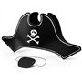 Krause & Sohn Costume de pirate gilet de pirate avec motif tête de mort, chapeau et cache-œil pour enfants de 3 à 6 ans, carnava