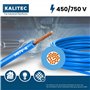 5 mm² Bleu - 10 m - Flexible en PVC - Toron - Câblage à Fils Fins - Monofilaire