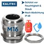 5 mm - Contre-écrou M16 en laiton nervuré - Passe-câble étanche et gaz - K