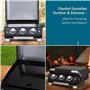 Skandika Plancha à gaz Palo | Plaque de cuisson à 3 brûleurs, égouttoir, barbecue à gaz transportable avec plaque plancha | Camp
