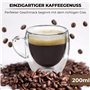 Zobel Lot de 2 tasses à cappuccino - 200 ml - Double paroi avec anse - Tasses à café et verres à thé - Dessous de verre en feutr