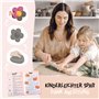 Grüntal Kit de poterie en argile séchant à l'air libre - Kit de poterie pour la maison avec outil de modelage, peintures acryliq
