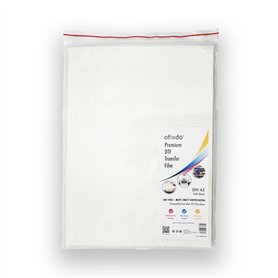 OFIXDO Film de transfert DTF de qualité supérieure - Format A3 - 100 feuilles - Double face mat/mat - Hot Peel - Pour imprimante