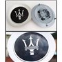 FDRYUYT Jeu d'enjoliveurs de Roue pour Maserati Ghibli 152 mm, Cache-moyeu Central en Aluminium ABS avec Logo