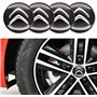 Jeu d'enjoliveurs de Roue pour Citroen Elysee 60mm, Cache-moyeu Central en Aluminium ABS avec Logo