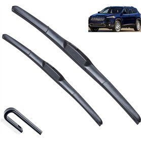 GuanLL Balais d'essuie Glace Avant pour Jeep Cherokee KL 2014 2015 2016 2017 2018 2019 de Voiture Compatible Window Pare Brise E