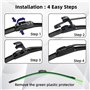 GuanLL Balais d'essuie Glace Avant pour Jeep Cherokee KL 2014 2015 2016 2017 2018 2019 de Voiture Compatible Window Pare Brise E