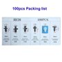 Ydxlcsyy 100 pièces Clips de Maintien de Voiture,Clips de Pare-Chocs Anti-décrochage,Pièces de Fixation pour l'automobile,pour F