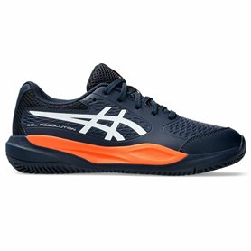 Chaussures de Tennis pour Femmes Asics Gel-Resolution X Gs Clay Noir Bleu foncé
