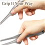 Todai Pince à épiler culinaire en acier inoxydable pour barbecue de style japonais Yakiniku 24 cm Fabriqué au Japon Argent