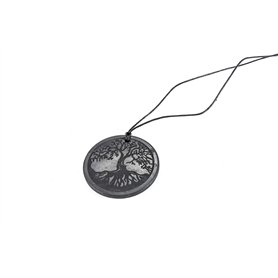 SN NATURSTEIN UG - Pendentif Pierre Shungit Arbre de Vie | Gemme et Pierre de Carélia- 50mm