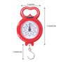 SSDDLZEQ Écailles de Suspension, Affichage numérique Primordial Portable 10kg Bagages Pêche Pêche à la Mesure du Poids (Rouge) I