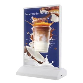Kanduo Caisson Lumineux LED encadré Caisson Lumineux publicitaire de Bureau A4 Rechargeable