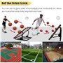 Tireur de basket-ball en acier Équipement d'entraînement de football portable, support de filet de tir de volley-ball avec roues