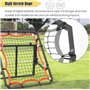Tireur de basket-ball en acier Équipement d'entraînement de football portable, support de filet de tir de volley-ball avec roues