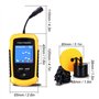 JXJXJX Sondeur de profondeur - Écran couleur LCD - Détecteur de poisson portable - Profondeur maximale de 100 m - Sondeur d'écho