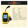 JXJXJX Sondeur de profondeur - Écran couleur LCD - Détecteur de poisson portable - Profondeur maximale de 100 m - Sondeur d'écho