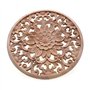 Beauneo Appliques en Bois Rond De Sculpture De Fleurs Sculptées pour Décalque De Moulures en Bois Non-Peintes Meuble Armoire Fig