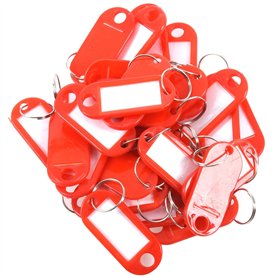 solicitous Lot de 30 étiquettes à clés en plastique pour porte-bagages avec étiquette nominative