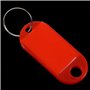 solicitous Lot de 30 étiquettes à clés en plastique pour porte-bagages avec étiquette nominative, rouge