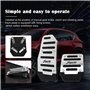 Muuoeou Lot de 3 repose-pieds antidérapants en alliage d'aluminium pour voiture, pédale d'accélérateur manuelle, couvre-pédale d