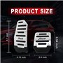 Muuoeou Lot de 3 repose-pieds antidérapants en alliage d'aluminium pour voiture, pédale d'accélérateur manuelle, couvre-pédale d