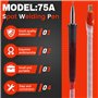 Ohulelks Stylo de Soudage par Points à Haute Puissance à Impulsions avec Batterie Large de 75A pour Machine à Souder par Points 