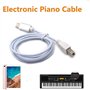 YSBRYD Câble Midi USB Type B Vers Connecteur De Type C, Adaptateur Câble, Câble Audio Piano