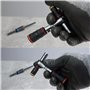 711L Clé à cliquet EDC 6,35 mm avec poignée en T - Mini outil à cliquet avec extension de douille pour un transport quotidien