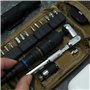 711L Clé à cliquet EDC 6,35 mm avec poignée en T - Mini outil à cliquet avec extension de douille pour un transport quotidien