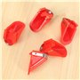 5Pcs Lames en Acier Inoxydable pour Éplucheur De Fruits À Légumes À Pommes De Terre Électriques (Rouge)