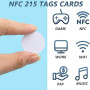 Asyduey 55 Pièces Étiquettes NFCNTAG215 Autocollants Puce Nfc Tag Métal Carte NFC Ronde NFC 215 Étiquette Réinscriptible NFC Car
