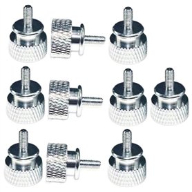 Reinscer 10 Pièces/Lot UNC6-32 M3.5 Vis à Main Vis de Boîtier D'Ordinateur Vis Moletée à Tête Ronde pour Support GPU PSU Boîtier