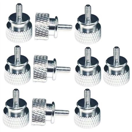 Reinscer 10 Pièces/Lot UNC6-32 M3.5 Vis à Main Vis de Boîtier D'Ordinateur Vis Moletée à Tête Ronde pour Support GPU PSU Boîtier