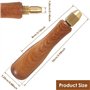 Bnnlqpsttg 2 Poignées de en Bois pour Perceuse à Main avec Mandrin à Pince en Laiton, Poignée en Bois pour Perceuse à Main