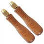 Bnnlqpsttg 2 Poignées de en Bois pour Perceuse à Main avec Mandrin à Pince en Laiton, Poignée en Bois pour Perceuse à Main