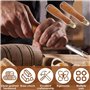 Bnnlqpsttg 2 Poignées de en Bois pour Perceuse à Main avec Mandrin à Pince en Laiton, Poignée en Bois pour Perceuse à Main