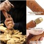 Bnnlqpsttg 2 Poignées de en Bois pour Perceuse à Main avec Mandrin à Pince en Laiton, Poignée en Bois pour Perceuse à Main