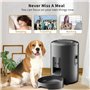Heilanole Distributeur Automatique de Nourriture pour Chat et Chien avec Bouton WiFi Intelligent de 2 L pour Aliments Secs et Cr